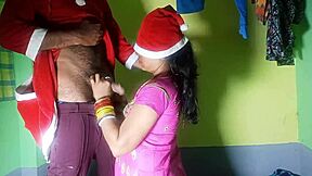 bengali girl moans in hindi as santa fucks her naughty pussy