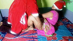 bengali girl moans in hindi as santa fucks her naughty pussy