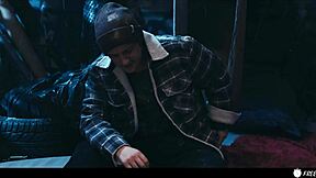 mistress clemence freezes then takes rough face fuck handjob cumshot??