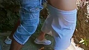 colombian petite teen anal creampie behind abandoned house