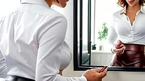 midlife crisis joi leather secretary bukkake cum swallow ai illustrated