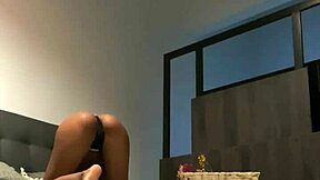 Steamy solo fingering in hotel bath