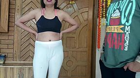 i tricked sexy teen student into naked yoga sucking cock personal trainer classroom