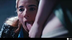 oh god, detective agatha vega's face gets fucked frozen, latina slut swallows cum