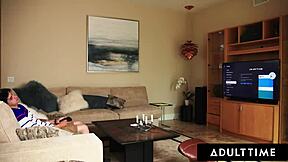 Katie Morgan and Reagan Foxx Gangbanged by 5 Nerdy Neighbors!