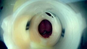 watch my cock pulse inside with endo cam double cum creampie view