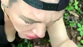 damn this milf bends big ass over woods for wild pounding 🍑🌲 whoa intense!