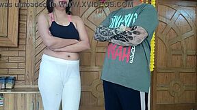 i tricked sexy teen student into naked yoga sucking cock personal trainer classroom