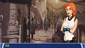 Orange Trainer Boobs Dance into Handjob Tease