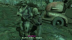 Fallout4 milf slammed by interracial gangbang on big ass and tits