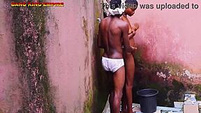 Slim African babe Sherry Bella cheats with ghetto lord's big dick doggystyle