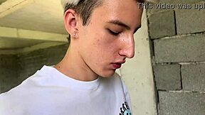 Sharing Busty Teen Girlfriend with Stepdad for MMF in Abandoned House Threesome