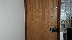 Wife turns hubby into cuckold riding friend's huge cock with creampie finish.