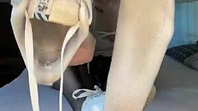 black nylon feet in nike air force crush your fetish dreams!