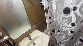 argentinian latina big natural tits pussy licked fucked hard in shower