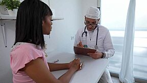 perverted doctor pounds petite ebony brittany taylor office fuck