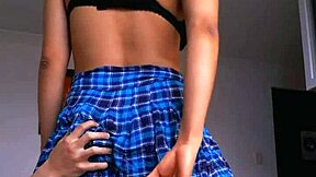 tight latina college teen rides cock like best friend girlfriend after school