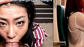 hey, she's flashing that leather skirt on the train... ready for a wild ride? part 1