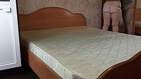 mature wife feels lust masturbating hairy pussy in white panties voyeur
