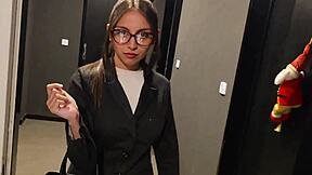 i paid rent debt sliding huge cock deep in landlady pussy