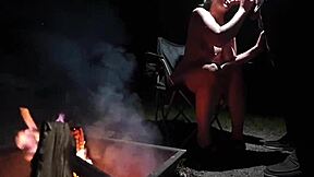 Curvy Big Tits Wife Sucks Cock Naked on Beach Feeling Wild Emotions Outdoors