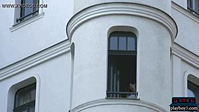 Super sexy Latina milf in lingerie STRIPS slowly teasing shaved pussy and big tits