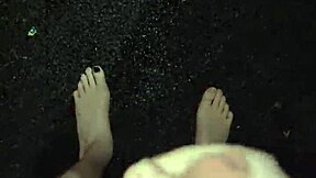 Trembling Emotions from Naked Masturbation in Driving Rain