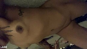 Bobbi Jo88 teases her shaved ebony pussy in solo preview massage