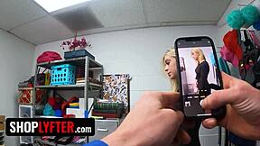 Security Guard Pounds Krissy's Tight Thief Pussy Hard in Backroom Revenge