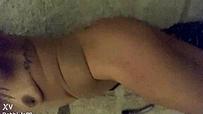 Bobbi Jo88 teases her shaved ebony pussy in solo preview massage