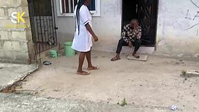 Nurse bends patient over hospital bed for rough doggystyle in her tight hairy pussy