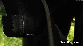 i caught my curvy lesbian slave and tied her outdoors