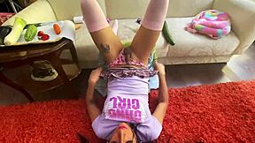 teasing anal fiesta with veggies at mexican holiday party