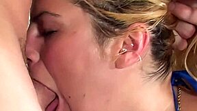 Fucking blonde milf mom with big tits doggystyle bent over in lingerie heels stockings