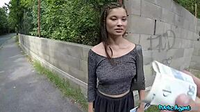 japanese tourist with natural boobs unsure about public sex