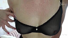 Mature Milf Performs Extreme Tit Play In Lingerie