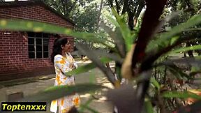 My naughty indian boyfriend finally fucks me romantic first time in forest after passionate foreplay kissing