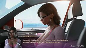 Cheating bride takes big-dick student cock while hubby chats on phone!