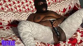 Aqua ebony whore squirts hard on homemade toys!!