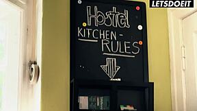 Russian TEEN ALYA STARK Takes HARD BBC Cowgirl Doggystyle In Horny Hostel