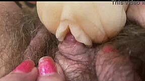 Extreme clit throbs to hardcore orgasm in closeup vagina view