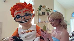 blonde bombshell beverly slurps massive cock in wild casting then rides it cowgirl style??