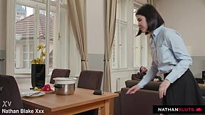 Stepdad Catches Naughty Thief Lady Dee and Punishes Her Tight Pussy Hard!