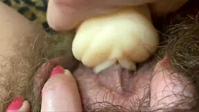 Extreme clit throbs to hardcore orgasm in closeup vagina view