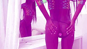 Jenny pretinha's perfect tits bounce as bbc monsters stretch all her holes dap