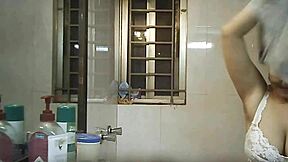 hidden cam catches fat indian bbw showering big natural tits voyeur spying wet curves