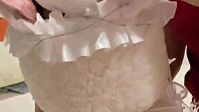 Tight vietnamese pussy ripped open by stranger's cock on valentines creampie