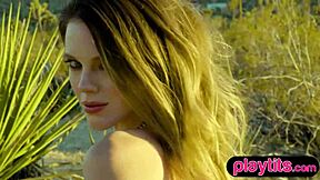 Big Ass Petite Milf Bombshell Strips Clothes Ripped Naked Outdoor Desert Centerfold Tease