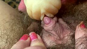 Extreme clit throbs to hardcore orgasm in closeup vagina view