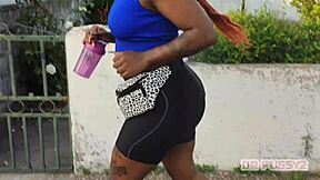 giant ass redhead gym workout filmed by lover!!